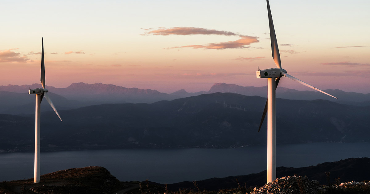 Windraeder als Symbol fuer den ersten Windkraftfond Deutschlands der GLS